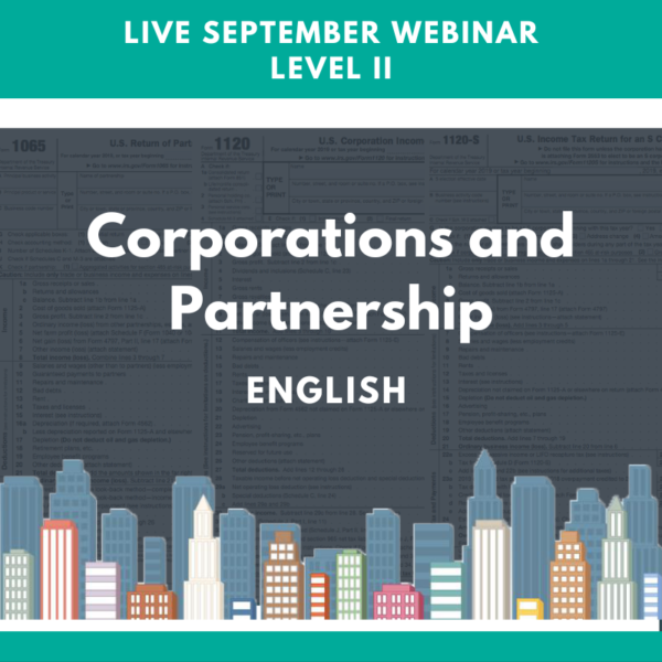 Level II: Live September Corporations and Partnership Webinar